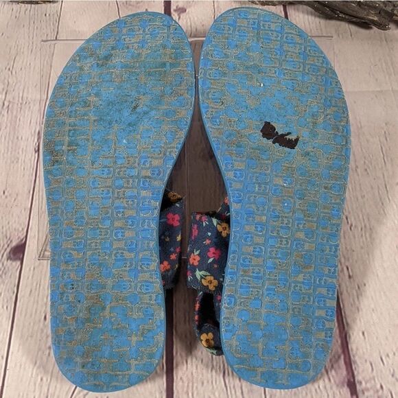 Sanuk Youth Yoga Sling Burst Floral Thong Sandals - Size 4-5 - Picture 3 of 8